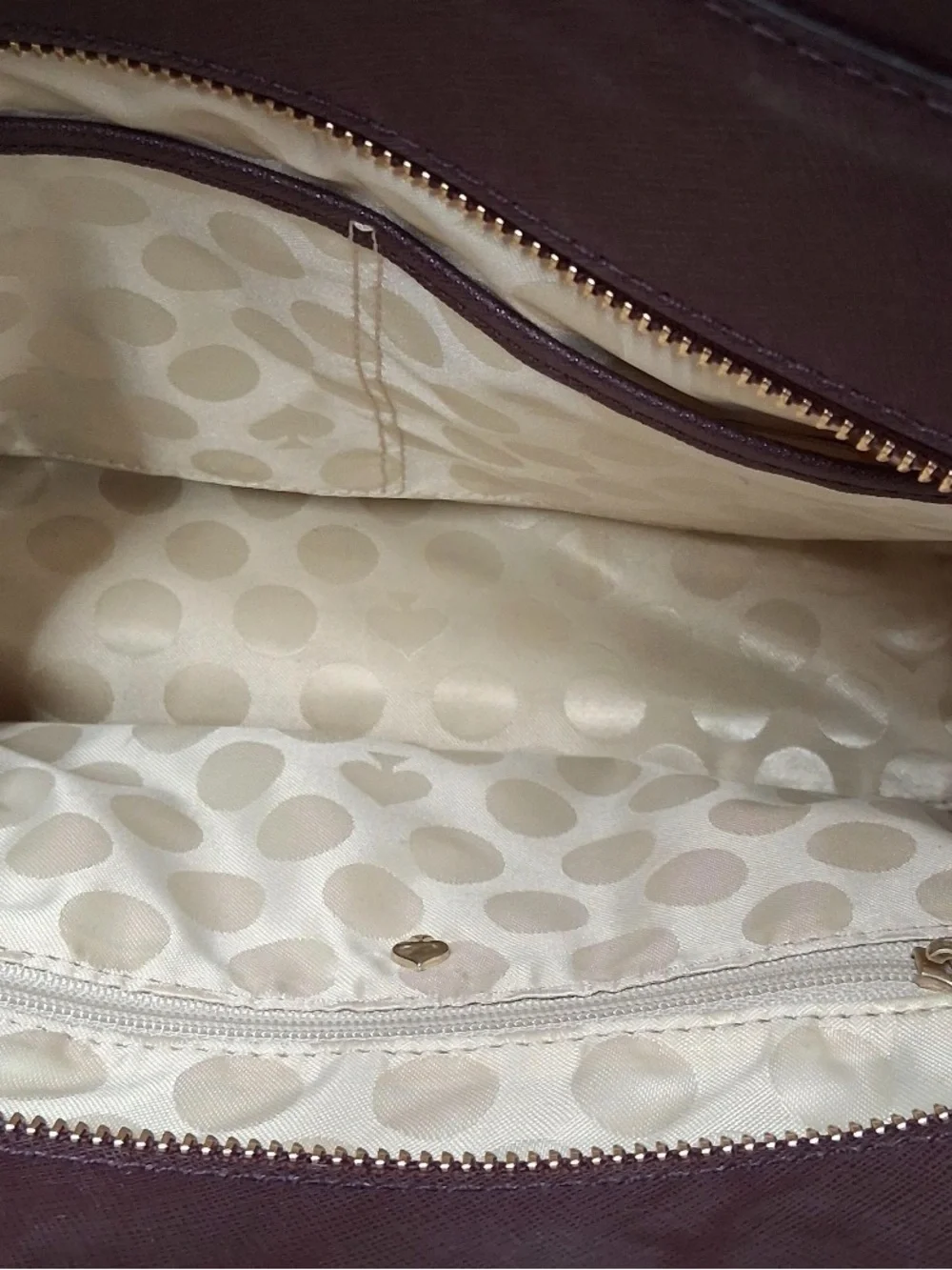 kate spade Two-Tone Plum and Blush Leather Tote